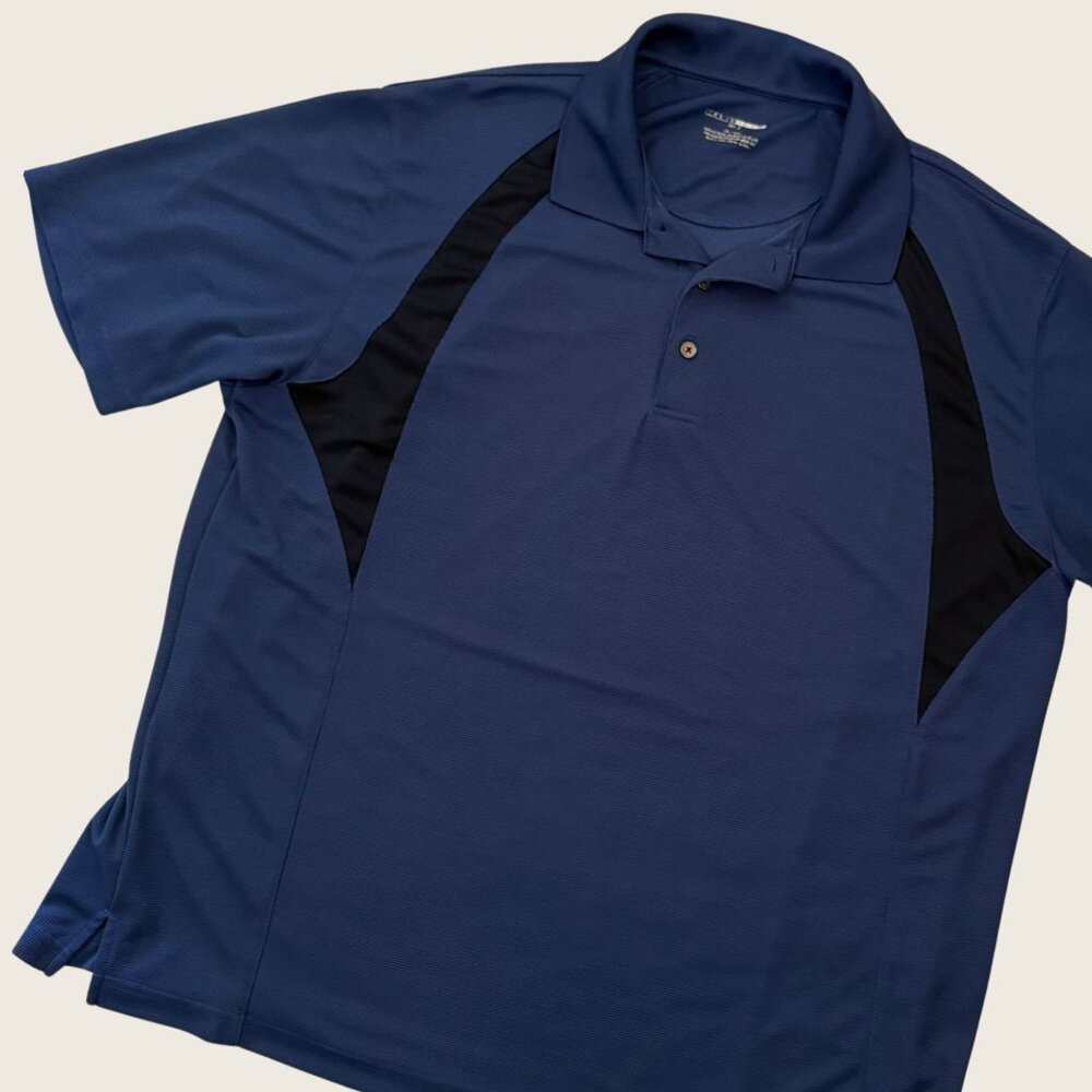 Grand Slam Mens Polo Shirt Size XXL Navy Blue Black Short Sleeve Performance